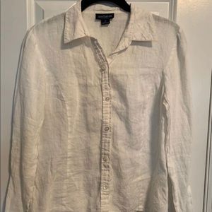 Ann Taylor white linen shirt
